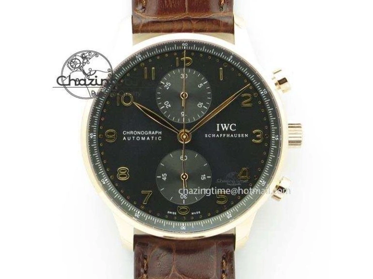 MIROTIME 0207 Compact Portuguese IW545409 RG ZF 1:1 Best Edition White Dial On Brown Leather Strap A 7336